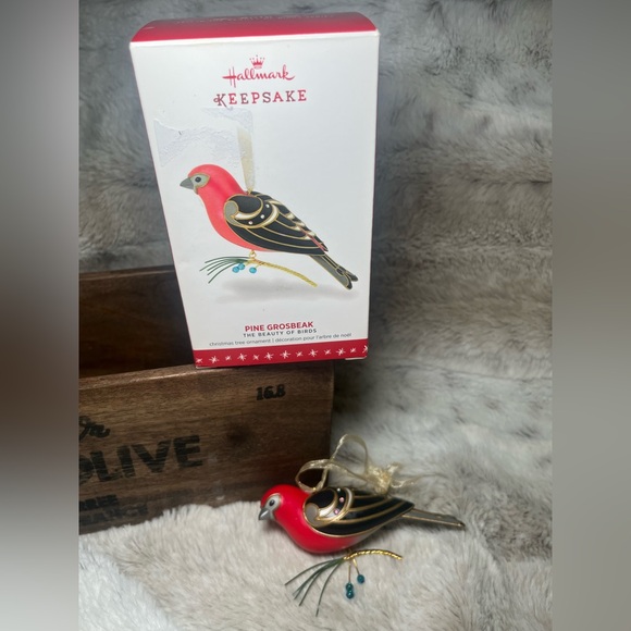 Hallmark Other - Hallmark 2016 Beauty of the Birds - Pine Grosbeak - #12 Ornament W/Box